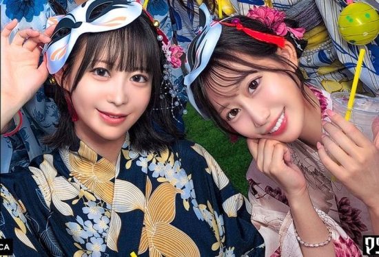 [VRNC-069] Picking up yukata beauties at the summer festival! After getting hyped up and exhausted, men swarm their tired bodies for group sex!? Ver. Natsuzora Rika & Tenma Yui