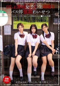 [T28-595] A Dripping Wet Schoolgirl Is Taking Shelter From The Rain At A Bus Stop And Subjected To Filthy Acts